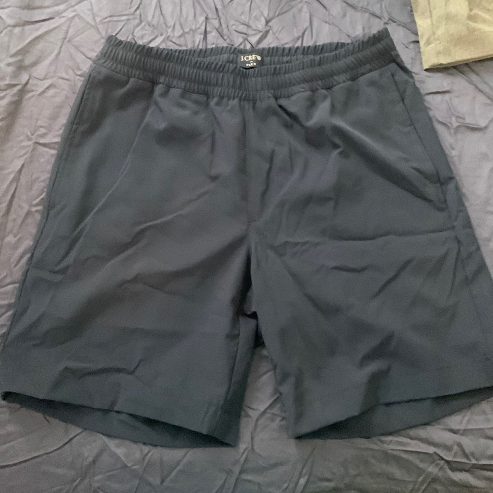 J. Crew Flex 7 inch nylon shorts, 28 waist. Blue.